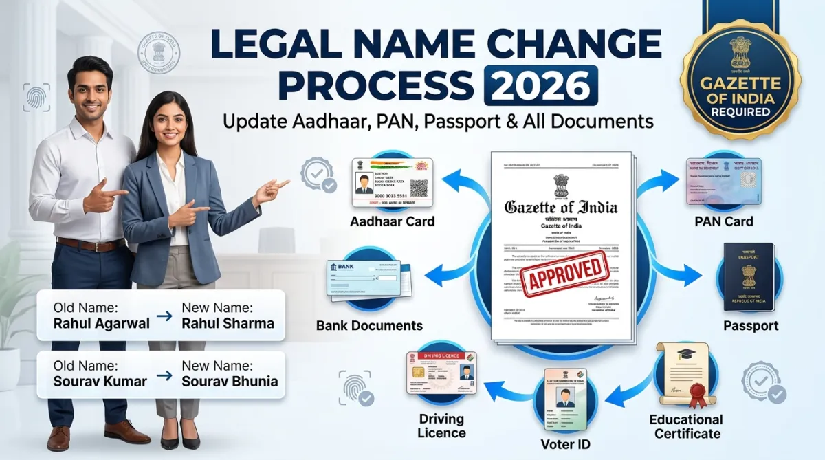 Legal Name Change Process Online in India 2026